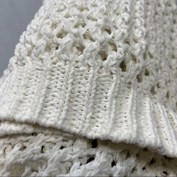 Nicole Miller Artelier Crochet Swimsuit Cover-Up Sexy Sweater Dress White‎ Large - Picture 5 of 14